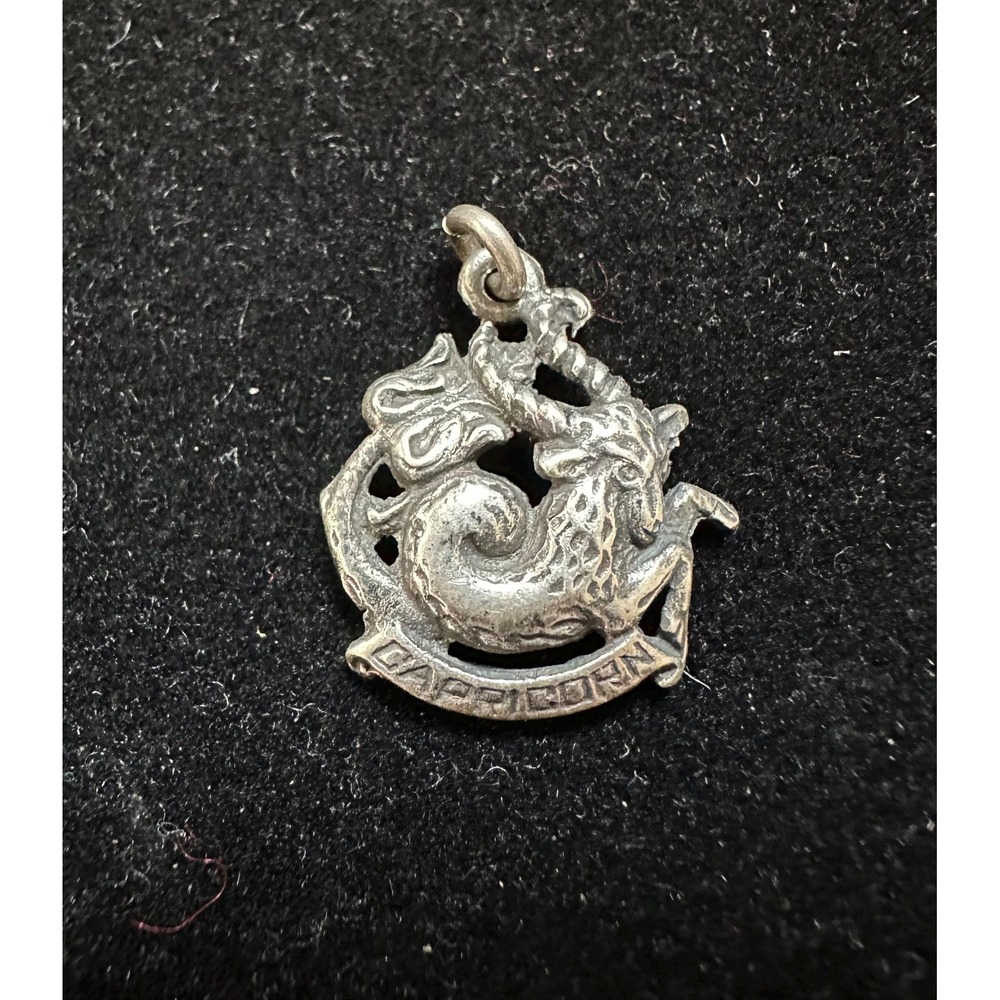 Cini Sterling Capricorn‎ Charm Pendant Astrology Horoscope Dec Jan Birthday